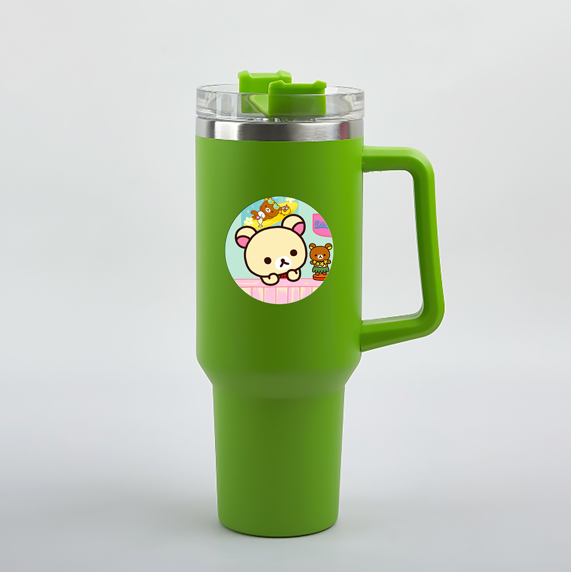 （画像用） リラックマ リラックマ キイロイトリ Rilakkuma Korilakkuma Kiiroitori 1200mL車用タンブラー（カラープリント）
